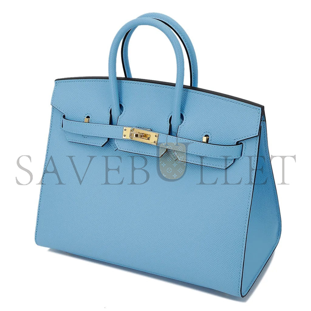 H**mes master birkin 30 epsom sky blue gold buckle bag h028369ck06 (30*23*15cm)